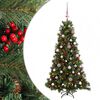 vidaXL K&uuml;nstlicher Weihnachtsbaum mit Weihnachtskugel 150 cm 150 LEDs