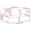 vidaXL Sofa 2 pcs Dunkelgrau 198 x 78 x 80 cm Samt