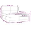 vidaXL Boxspringbett mit Matratze Dunkelbraun 180x200 cm Stoff