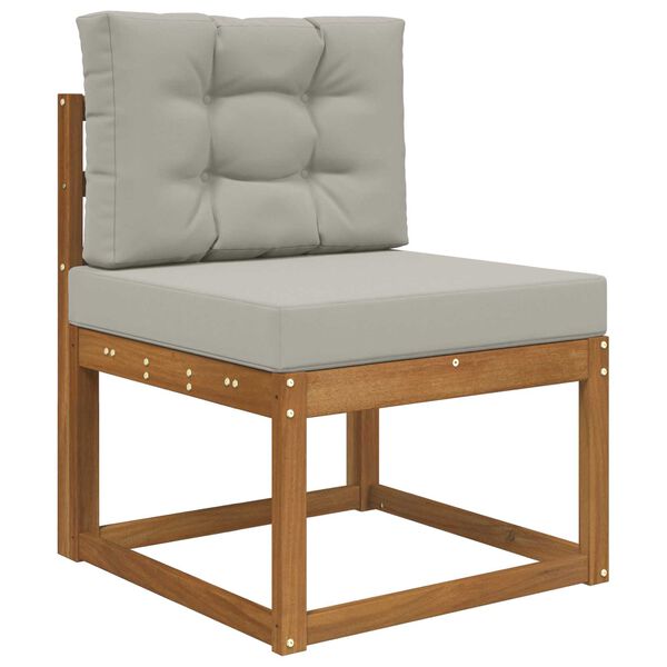 vidaXL Sofakissen f&uuml;r drau&szlig;en 2 pcs Grau Polyester