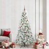 vidaXL K&uuml;nstlicher klappbarer Weihnachtsbaum Wei&szlig; 210 cm PE und PVC