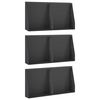 vidaXL St&uuml;tzmauer 6 stk. 40 x 12 x 50 cm Stahl Schwarz