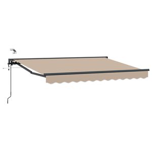 vidaXL Elektrische ausziehbare Markise Beige und Anthrazit 3,5 x 2 m