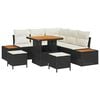 vidaXL Gartensofa-set 8 stk. 7-Sitzanzahl Schwarz Poly Rattan