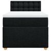 vidaXL Boxspringbett mit Matratze Schwarz 80x200 cm Stoff