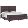 vidaXL Boxspringbett mit Matratze Dunkelbraun 180 x 200 cm Stoff