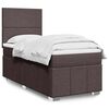 vidaXL Boxspringbett mit Matratze Dunkelbraun 90x200 cm Stoff