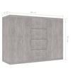 vidaXL Sideboard Betongrau 88x30x65 cm Holzwerkstoff