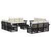 vidaXL Gartensofa-set 13 stk. Schwarz Poly-Rattan
