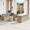 vidaXL Garten-Sofa-Set 11 pcs Beige Poly-Rattan