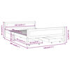 vidaXL Massivholzbett mit 4 Schubladen Wei&szlig; Kiefer 140x200 cm