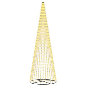 vidaXL LED-Weihnachtsbaum 485 cm 1632 LEDs Warmes Wei&szlig; Eisen Schwarz