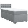 vidaXL Boxspringbett mit Matratze Hellgrau 80x200 cm Stoff