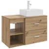 vidaXL Badezimmerm&ouml;bel-Set 2 stk. Artisan-Eiche Holzwerkstoff