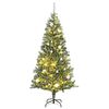 vidaXL K&uuml;nstlicher Weihnachtsbaum 300 LEDs & Kugeln Beschneit 240 cm