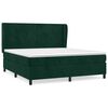 vidaXL Boxspringbett mit Matratze Dunkelgr&uuml;n 160x200 cm Samt