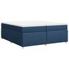 vidaXL Boxspringbett mit Matratze Blau 200x200 cm Stoff