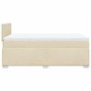 vidaXL Boxspringbett mit Matratze Creme 120x190 cm Stoff