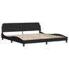 vidaXL Bett mit Matratze "Dover" Schwarz 200x200 cm Stoff