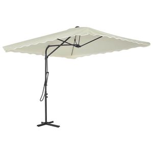 vidaXL Sonnenschirm mit Stahl-Mast 250x250 cm Sandwei&szlig;