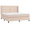 vidaXL Boxspringbett mit Matratze & LED Cappuccino-Braun 180x200cm