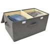 vidaXL Aufbewahrungsbox Stoff 50x30x25 cm Anthrazit