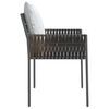 vidaXL Gartenst&uuml;hle mit Kissen 4 Stk. Braun 54x61x83 cm Poly Rattan