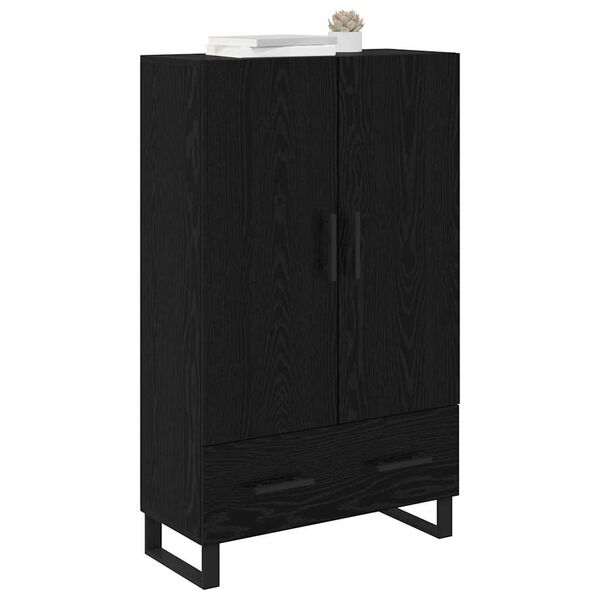 vidaXL Highboard Schwarz Eichen-Optik 69,5 x 30 x 115 cm Holzwerkstoff