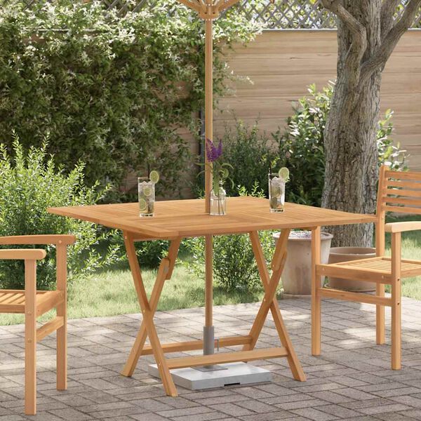 vidaXL Gartentisch Klappbar 110x110x75 cm Massivholz Teak