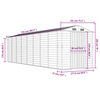 vidaXL Gartenhaus Hellgrau 191x725x198 cm Verzinkter Stahl
