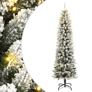vidaXL K&uuml;nstlicher Weihnachtsbaum mit Schnee 150 LEDs 120 cm