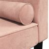 vidaXL Chaiselongue mit Nackenrolle Rosa Samt