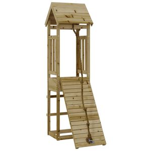 vidaXL Spielturm mit Kletterwand Impr&auml;gniertes Kiefernholz