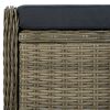 vidaXL 3-tlg. Garten-Lounge-Set mit Auflagen Poly Rattan Braun
