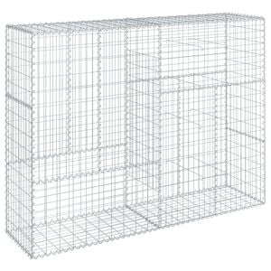 vidaXL Gabione mit Deckel 200x50x150 cm Verzinktes Eisen