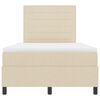 vidaXL Boxspringbett mit Matratze mit LED Creme 120 x 190 cm Stoff