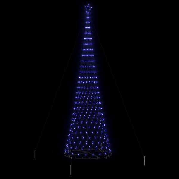 vidaXL LED-Weihnachtsbaum mit 550 LEDs Blau 160 x 160 x 500 cm Metall