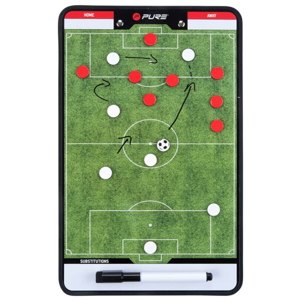 Pure2Improve Doppelseitiges Coach-Board Fu&szlig;ball 35&times;22 cm P2I100680