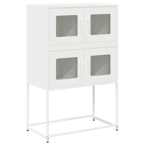 vidaXL Highboard Wei&szlig; 68x39x107 cm Stahl