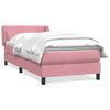 vidaXL Boxspringbett mit Matratze Rosa 80x220 cm Samt
