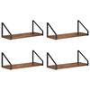 vidaXL Wandregale 4 stk. Altholz 40 x 16 x 15,5 cm
