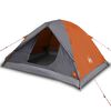 vidaXL Kuppel-Campingzelt 3 Personen Orange Wasserdicht