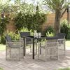 vidaXL Garten Essgruppe 5 pcs Hellgrau Poly-Rattan