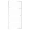 vidaXL Innent&uuml;r Wei&szlig; 102x201,5 cm Hartglas & Aluminium Schlank