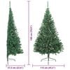 vidaXL K&uuml;nstlicher vorbeleuchteter Weihnachtsbaum Gr&uuml;n 180 cm PVC