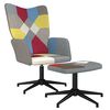 vidaXL Relaxsessel mit Hocker Patchwork Stoff