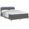 vidaXL Boxspringbett mit Matratze Dunkelgrau 140 x 200 cm Stoff