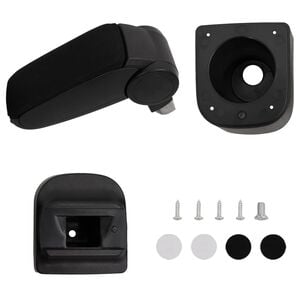 vidaXL Auto-Armlehne f&uuml;r VW Polo 6R/6C (2009&ndash;2017) Schwarz 12x34x(35&ndash;47) cm ABS