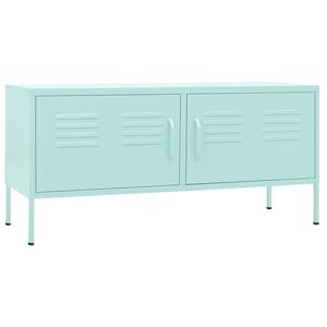 vidaXL TV-Schrank Minzgr&uuml;n 105x35x50 cm Stahl