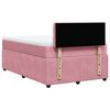 vidaXL Boxspringbett mit Matratze Rosa 120x200 cm Samt